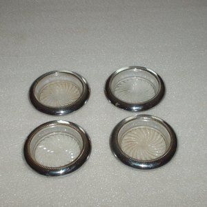 Set of vintage Park Sherman silver plated coasters